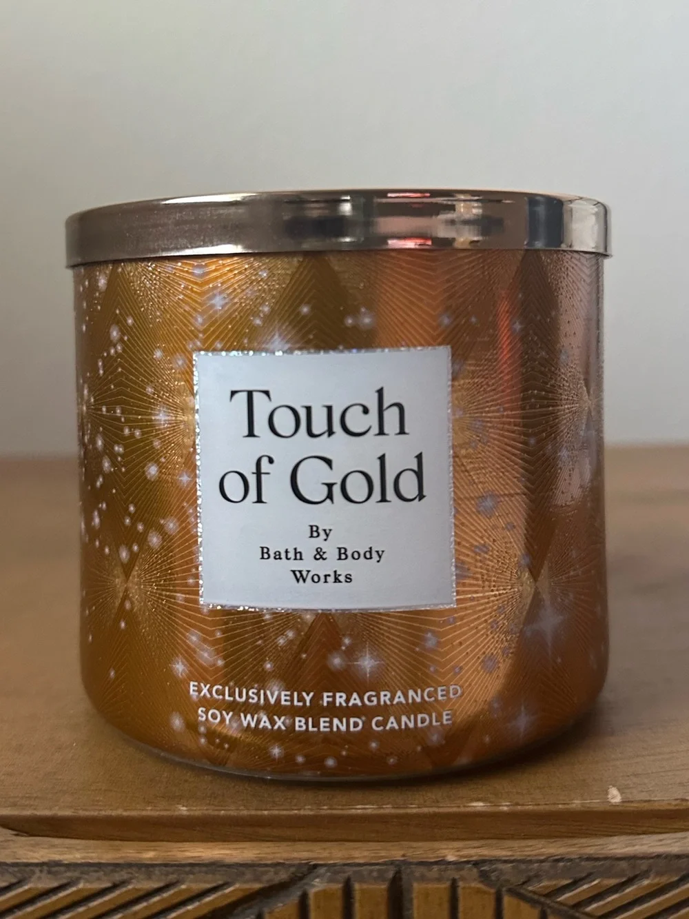 NEW Bath & Body Works Touch of Gold 3 wick candle NEW